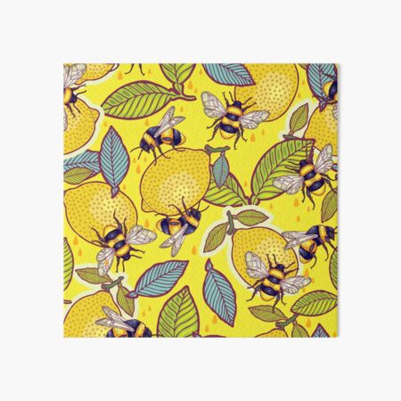Item preview, Yellow lemon and bee garden. designed and sold by smalldrawing.