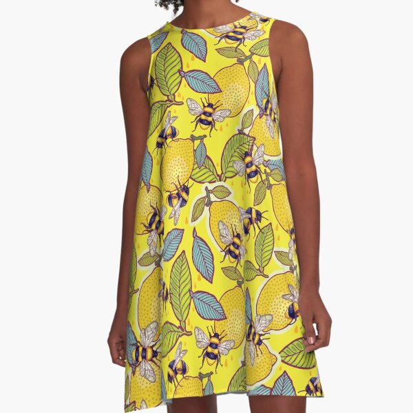 Item preview, Yellow lemon and bee garden. designed and sold by smalldrawing.