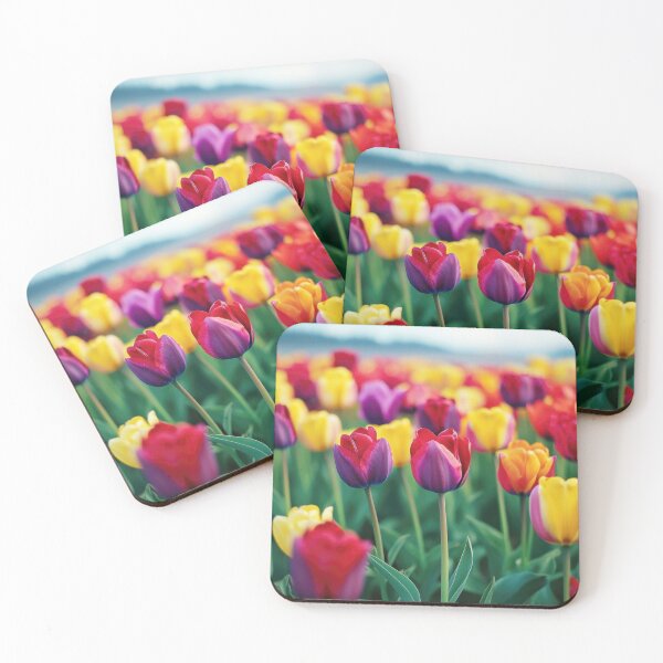 Item preview, Vibrant tulip field in early spring designed and sold by anytka.