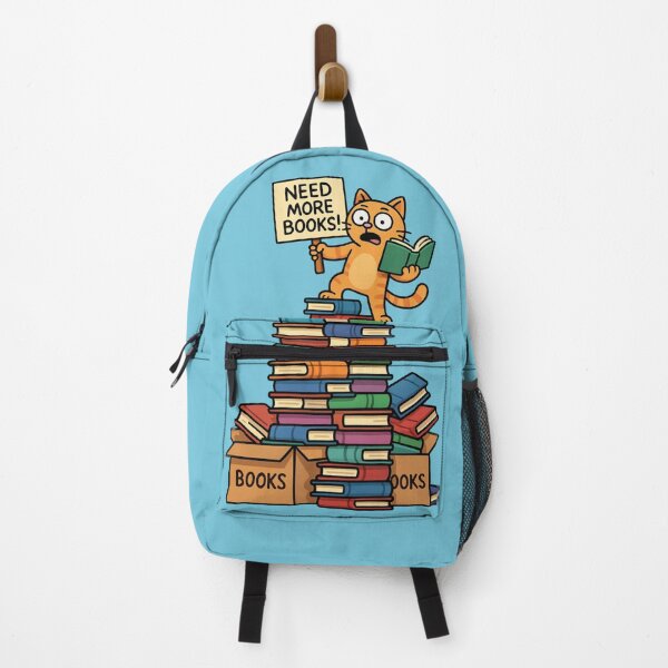 Item preview, Need More Books - Book Lover Cat designed and sold by memememescat.