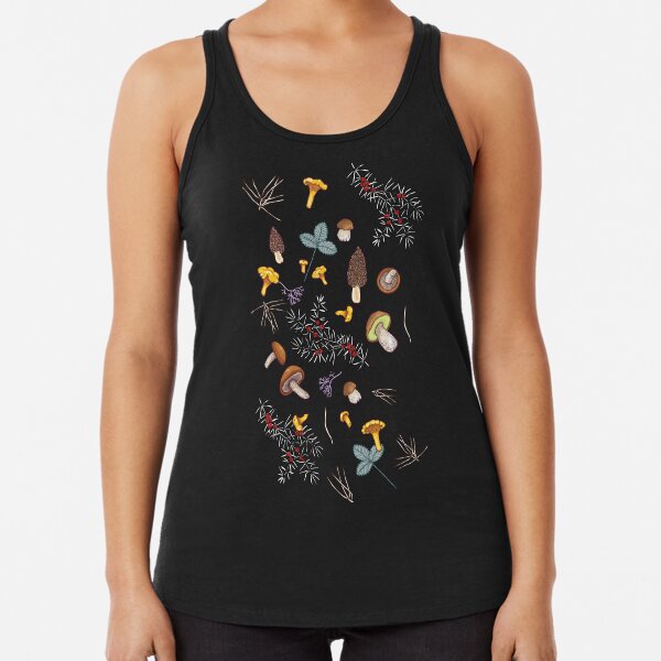 Item preview, dark wild forest mushrooms designed and sold by smalldrawing.