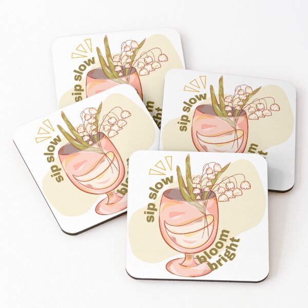 Item preview, Sip Slow, Bloom Bright designed and sold by HiddenCatCafe.