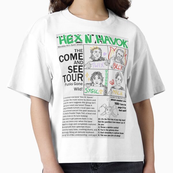Item preview, Hex N Havok Tour Shirt designed and sold by moonlitrose_art.