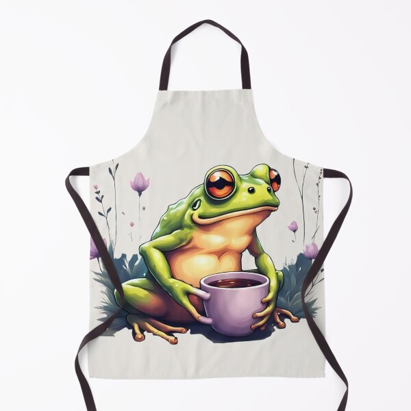 Item preview, Frog with violet mug designed and sold by WitInNuKicks.