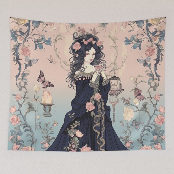 Item preview, Vintage Gothic | Pastel Gothic Girl | Floral Goth designed and sold by Radiant-Art.