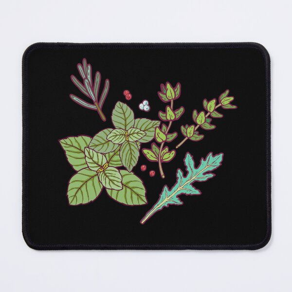 Item preview, dark herbs pattern designed and sold by smalldrawing.