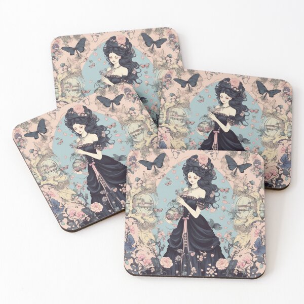 Item preview, Floral Gothic Girl | Vintage Goth | Pastel Goth designed and sold by Radiant-Art.