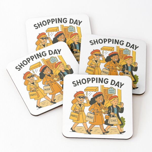 Item preview, Paris Shopping Day – Girls Trip Illustration with Gifts & Macaron designed and sold by jelonkaa.