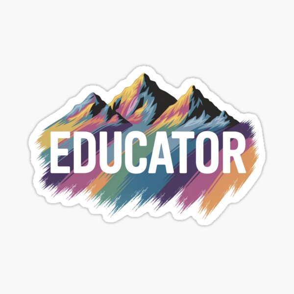 Item preview, Educator-Mountain Themed with Paint Brush Strokes designed and sold by Iron5Originals.