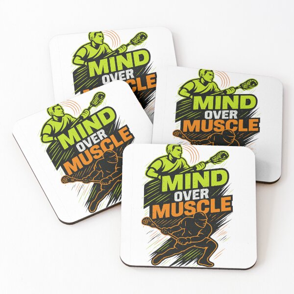Item preview, Mind Over Muscle – Lacrosse with Brains designed and sold by EinzigartigeShirts.