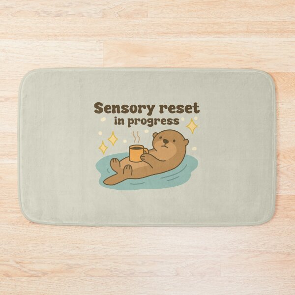 Item preview, Sensory Reset in Progress – Cozy Otter ADHD Sticker for Burnout & Neurodivergent Humor designed and sold by SnugbugStudios.