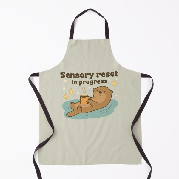 Item preview, Sensory Reset in Progress – Cozy Otter ADHD Sticker for Burnout & Neurodivergent Humor designed and sold by SnugbugStudios.