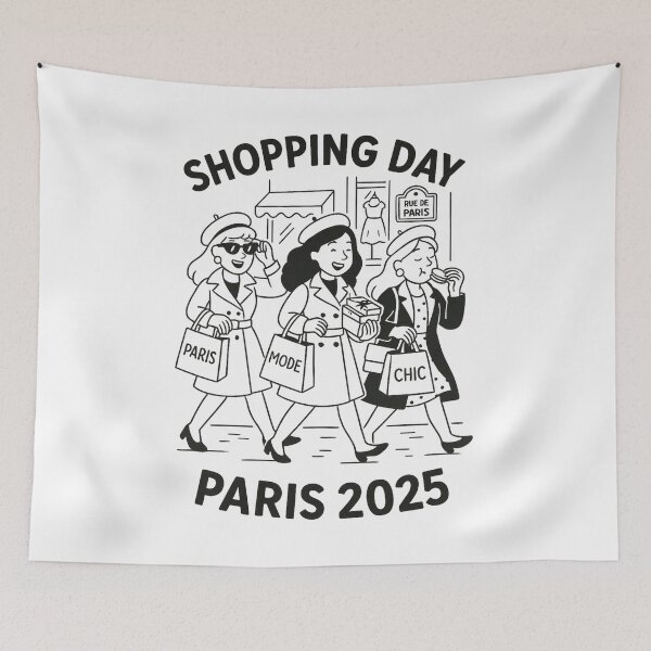 Item preview, Shopping Day Paris 2025 – Girls Trip Fashion Design designed and sold by jelonkaa.