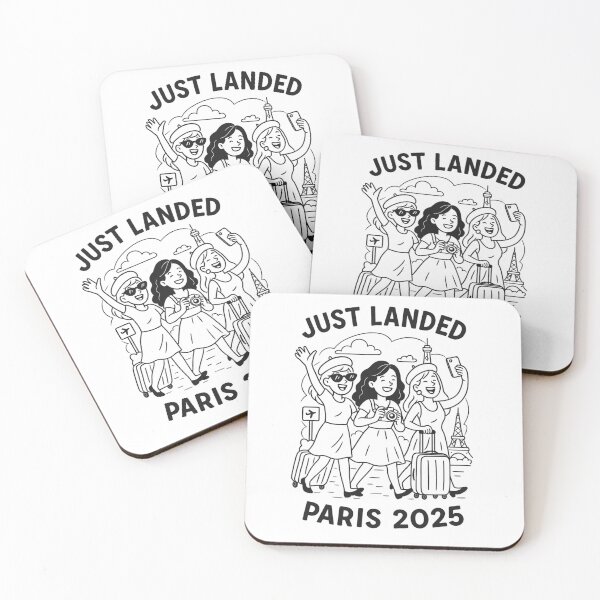 Item preview, Just Landed Paris 2025 – Girls Trip Souvenir Shirt designed and sold by jelonkaa.