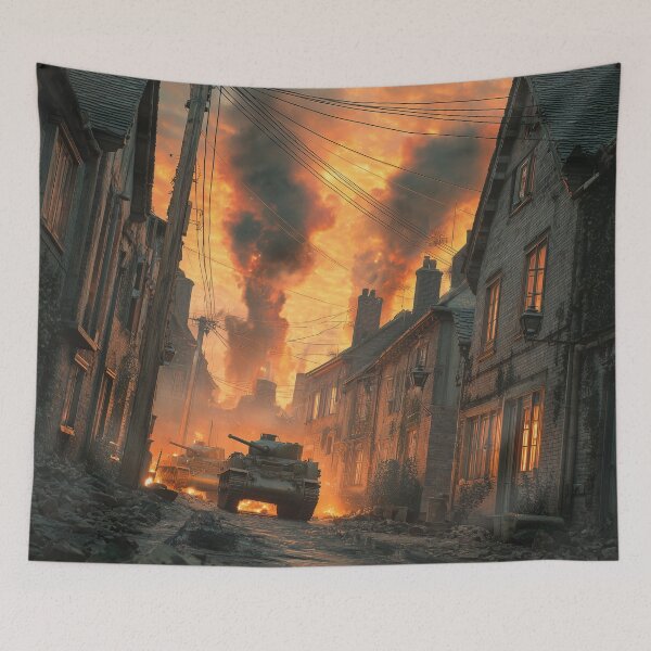 Item preview, Tank Battle in a Bombed French Village designed and sold by Rtymer.