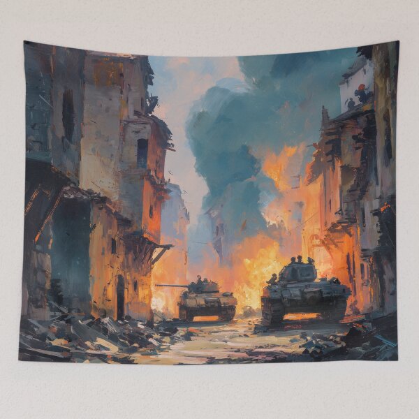 Item preview, Tank Battle in a Bombed French Village designed and sold by Rtymer.