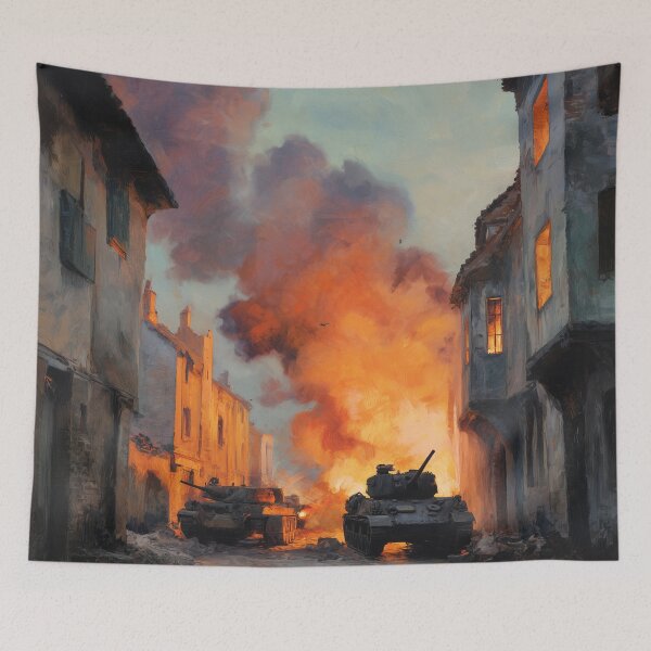 Item preview, Tank Battle in a Bombed French Village designed and sold by Rtymer.