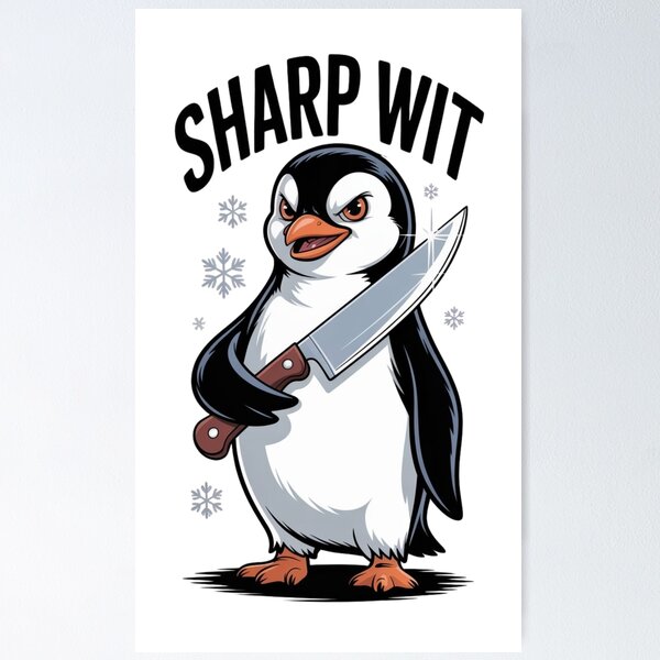 Item preview, Sharp Wit Penguin – Sarcastic Animal Humor designed and sold by jelonkaa.
