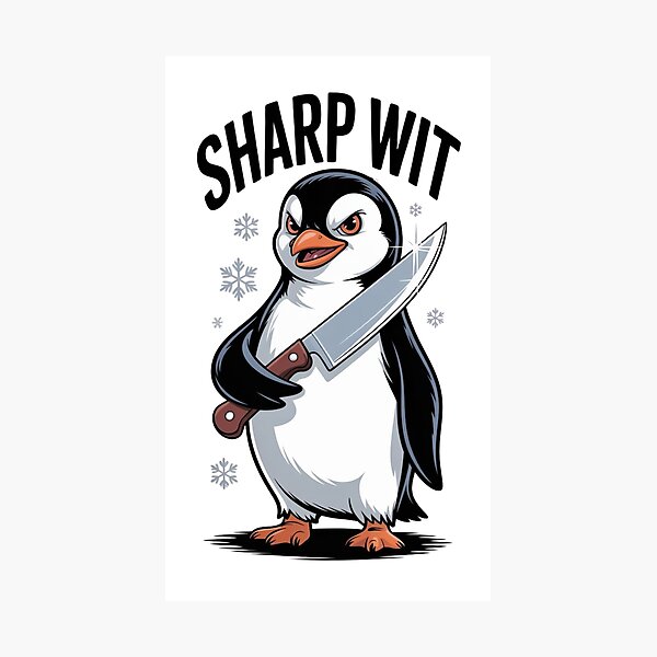 Item preview, Sharp Wit Penguin – Sarcastic Animal Humor designed and sold by jelonkaa.