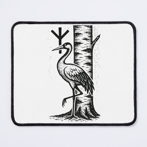 Item preview, Elhaz Rune Heron – Norse Pagan Protection Symbol Art designed and sold by jelonkaa.