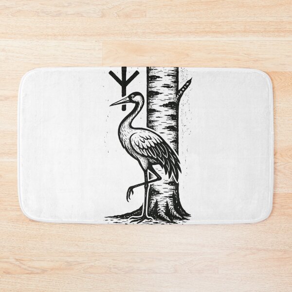 Item preview, Elhaz Rune Heron – Norse Pagan Protection Symbol Art designed and sold by jelonkaa.