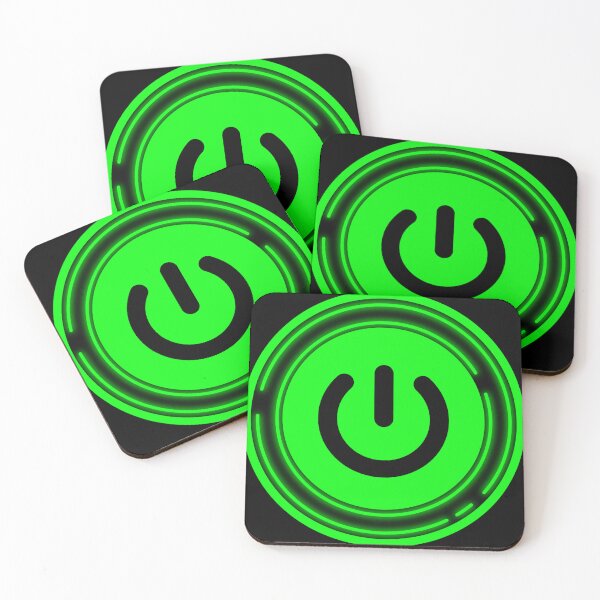 Item preview, Neon Green Gaming Power Button designed and sold by PlagueTSH.