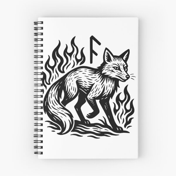 Item preview, Kenaz Rune Fox in Flame – Norse Pagan Fire Spirit Design designed and sold by jelonkaa.