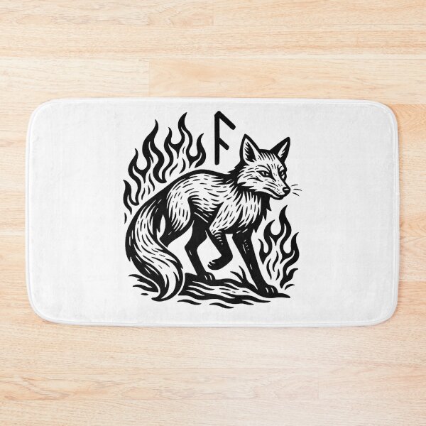 Item preview, Kenaz Rune Fox in Flame – Norse Pagan Fire Spirit Design designed and sold by jelonkaa.