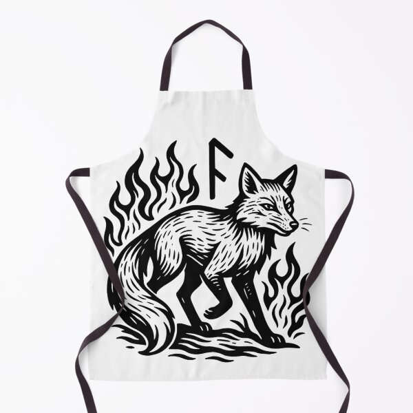Item preview, Kenaz Rune Fox in Flame – Norse Pagan Fire Spirit Design designed and sold by jelonkaa.