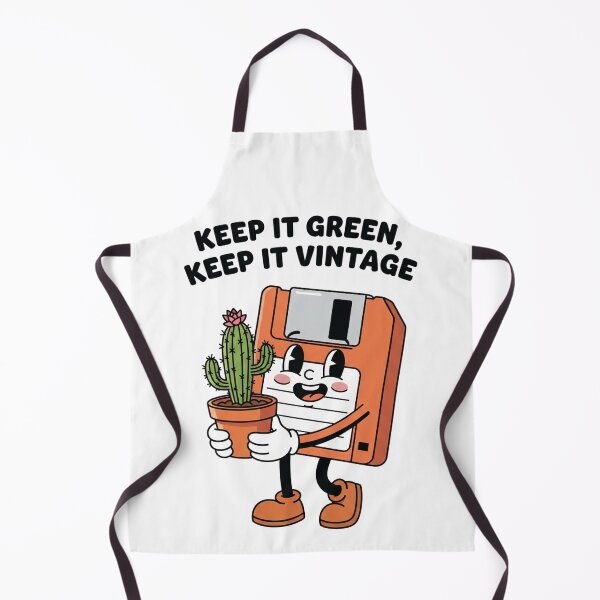 Item preview, Smiling Vintage Floppy Disk Holding Cactus – Retro Cartoon Eco-Tech Design designed and sold by kubix81.