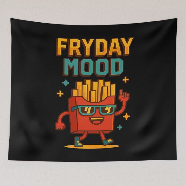 Item preview, Fryday Mood – Funny Fries Pixel Art designed and sold by PrimalPalette.