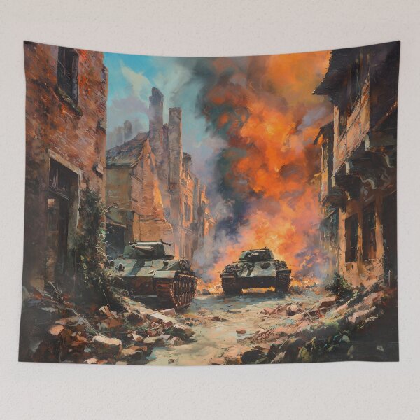 Item preview, Tank Battle in a Bombed French Village designed and sold by Rtymer.