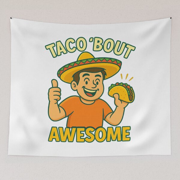 Item preview, Taco ’Bout Awesome – Funny Taco Pun Design for Food Lovers designed and sold by jelonkaa.