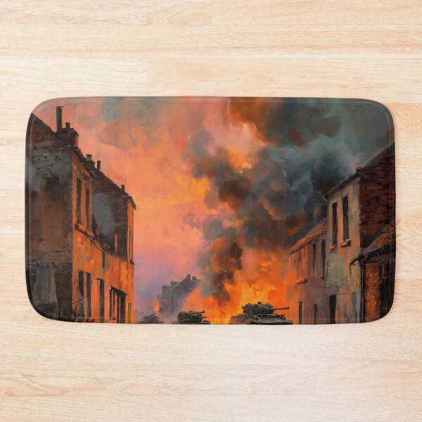Item preview, Tank Battle in a Bombed French Village designed and sold by Rtymer.