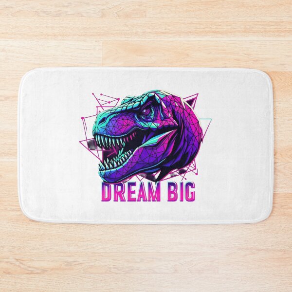 Item preview, Dream Big T‑Rex – Neon Cyberpunk Polygon Dinosaur Tee designed and sold by UmcommonGoods.