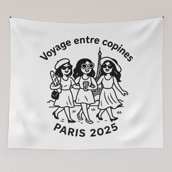 Item preview, Voyage entre copines – Paris 2025 Girls Trip Design designed and sold by jelonkaa.
