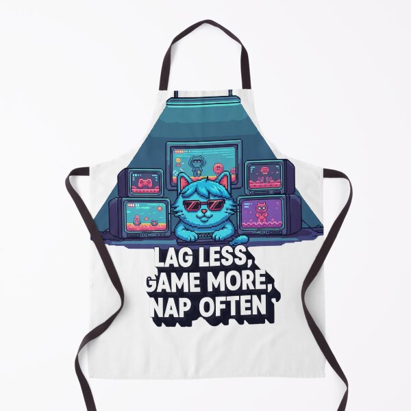 Item preview, Indie Gamer Cat Streaming – Neon Pixel Art Design with Motivational Gamer Slogan designed and sold by kubix81.
