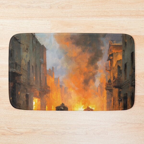 Item preview, Tank Battle in a Bombed French Village designed and sold by Rtymer.