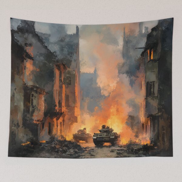 Item preview, Tank Battle in a Bombed French Village designed and sold by Rtymer.