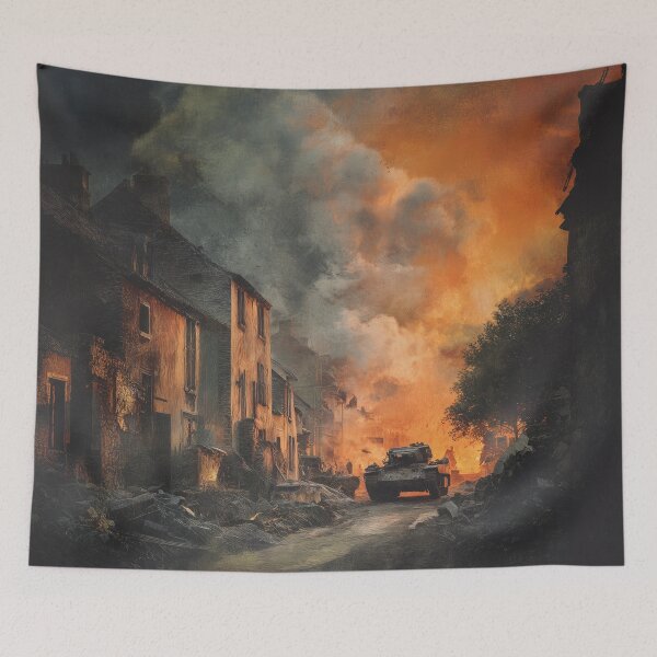 Item preview, Tank Battle in a Bombed French Village designed and sold by Rtymer.