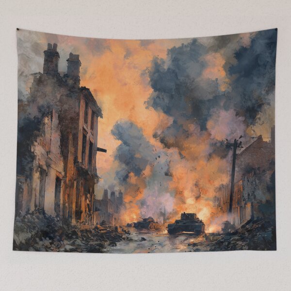 Item preview, Tank Battle in a Bombed French Village designed and sold by Rtymer.