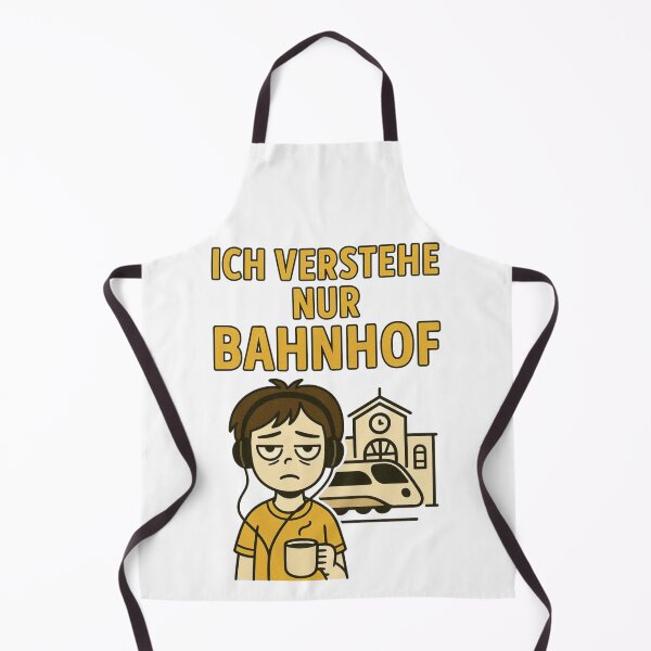 Artikelvorschau, Ich verstehe nur Bahnhof – Lustiger deutscher Spruch mit Zeichnung entworfen und verkauft von jelonkaa.