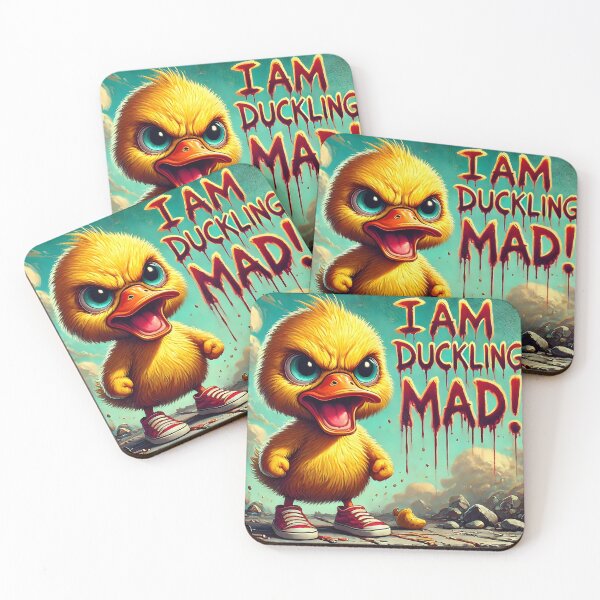 Item preview, I Am Duckling Mad! – Angry Cute Duckling in Sneakers Funny Design designed and sold by EmeraldeaArt.
