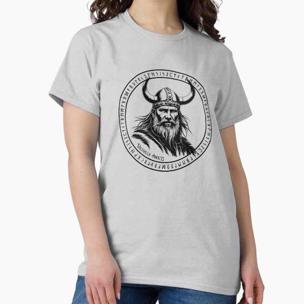 Item preview, Valhalla Awaits  – Dark Viking Warrior designed and sold by TeeJungleStudio.