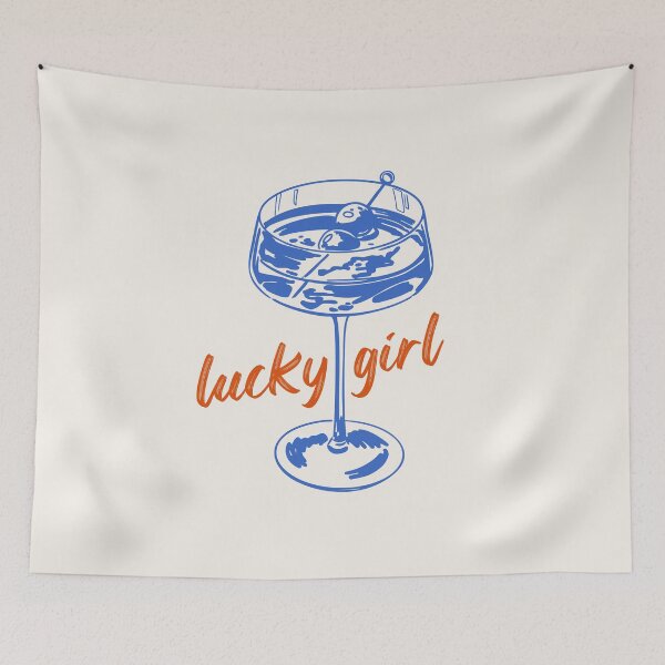 Item preview, lucky girl margarita blue and orange with magic8ball cherries  designed and sold by jessicaleah15.