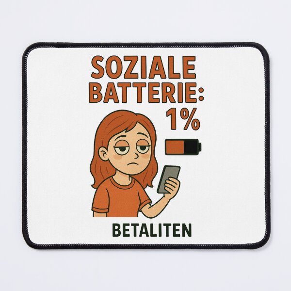 Item preview, Social Battery 1% – Funny Introvert Design for Women designed and sold by jelonkaa.