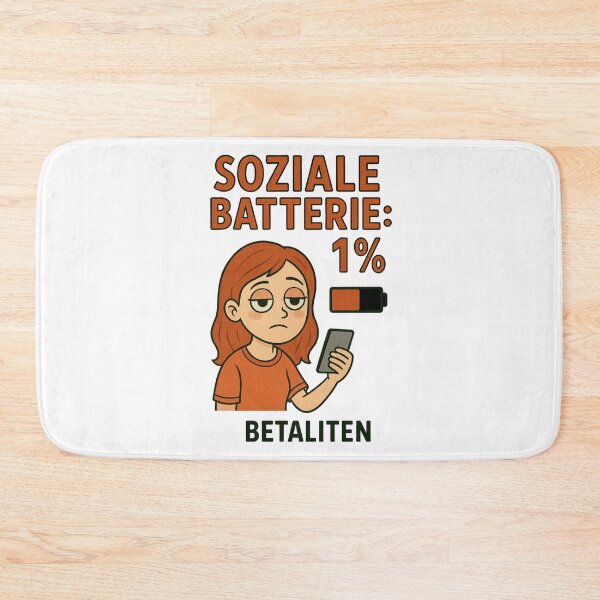 Item preview, Social Battery 1% – Funny Introvert Design for Women designed and sold by jelonkaa.
