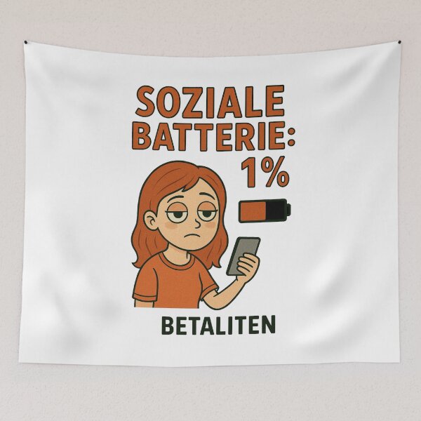 Item preview, Social Battery 1% – Funny Introvert Design for Women designed and sold by jelonkaa.