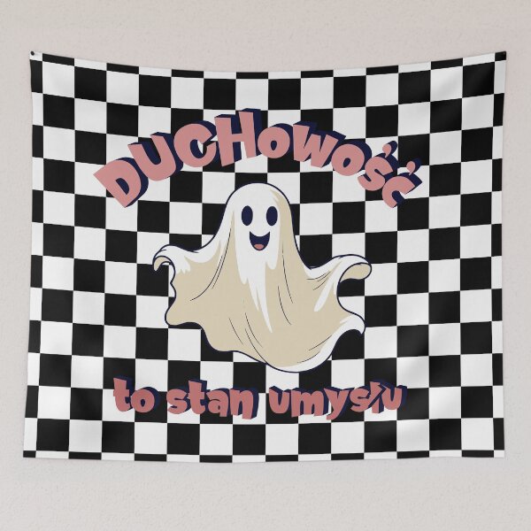 Item preview,  Duchowość to stan umysłu | Funny Ghost Checkered designed and sold by besensible.