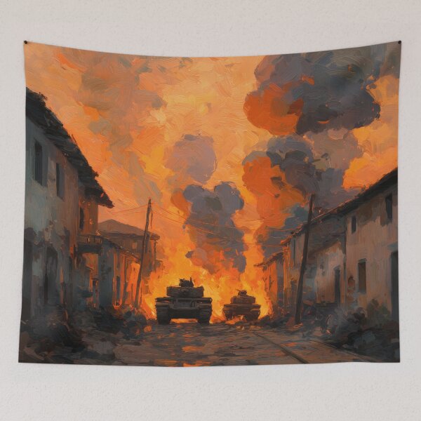 Item preview, Tank Battle in a Bombed French Village designed and sold by Rtymer.